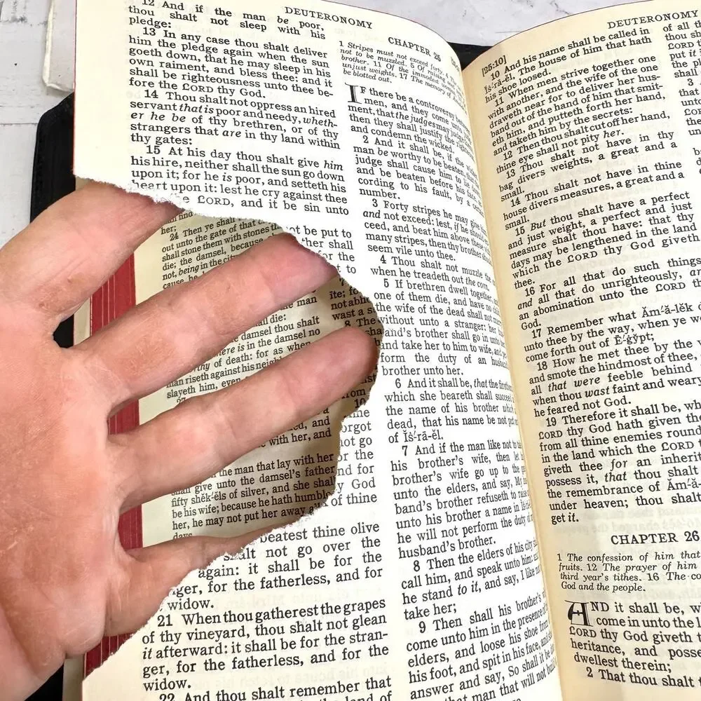 King James Holy Bible 1947 Spencer Press Large Type Genuine Black Leather KJV
